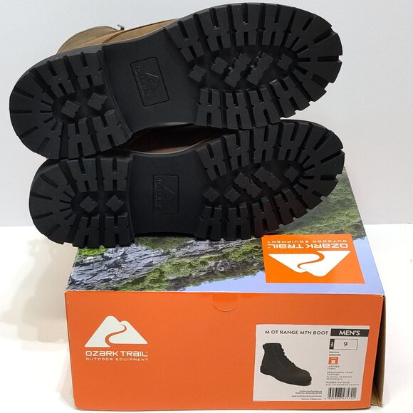 Ozark Trail Range Mountain Leather Boots Men's Size 9 Genuine Leather Upper NIB - Picture 8 of 12